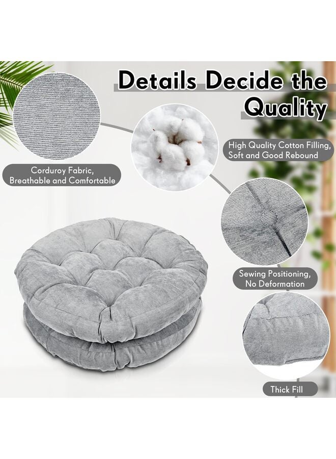 يُسلِّم 4 وسائد أرضية مربعة مستديرة كبيرة مقاس 22 × 22 بوصة، مثالية للتأمل في الفصول الدراسية، وللكبار، وللنزهات والحفلات، كهدية في عيد الميلاد. - Image 2