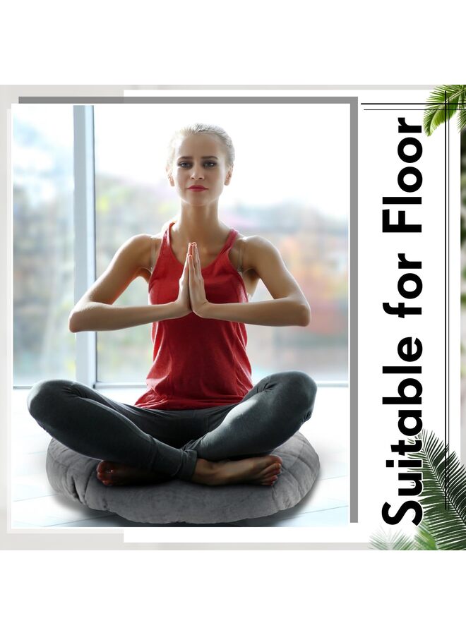 يُسلِّم 4 وسائد أرضية مربعة مستديرة كبيرة مقاس 22 × 22 بوصة، مثالية للتأمل في الفصول الدراسية، وللكبار، وللنزهات والحفلات، كهدية في عيد الميلاد. - Image 5