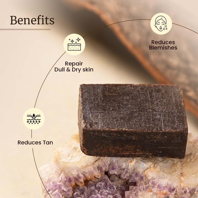 Mellow Chocolate  Almond Khali Body Scrub Soap  100 Handmade Herbal Body Soap  Helps to Remove dirt and grime Cleanses and Moisturize Skin  No Paraben  Chemical Free  100gm - Image 3