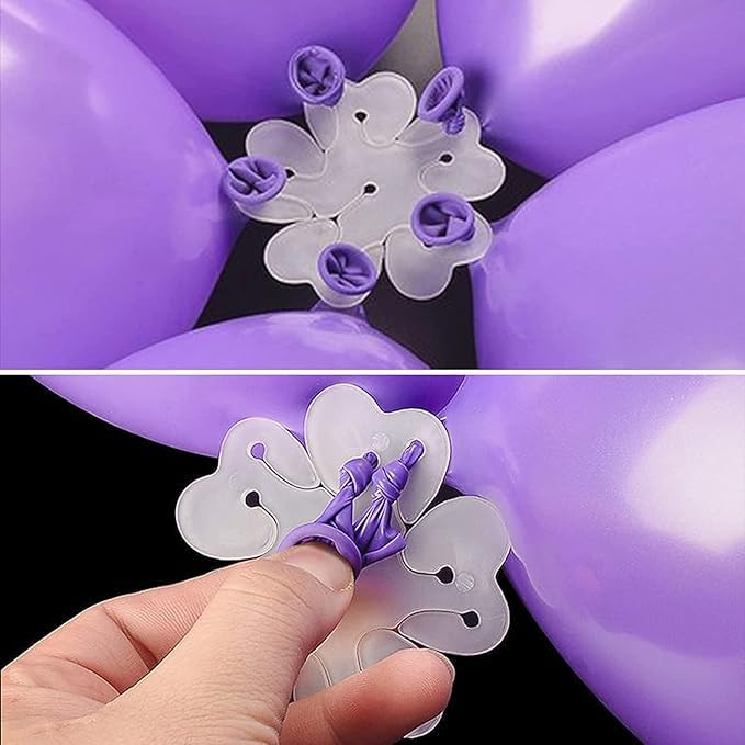 ZERECORD Balloon Flower Clip, Glue Dot, Balloon Ribbon White, Balloon Arch For Garland Making Pack Of 23 pcs - Image 3
