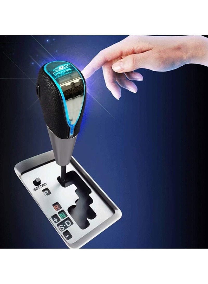 TOYOTA Premium Touch-Sensitive LED Gear Shift Knob for Toyota Cars – 7-Color LED Light, USB Charging, Anti-Slip Grip, Compatible with Automatic Transmission, Universal Fit - Image 2