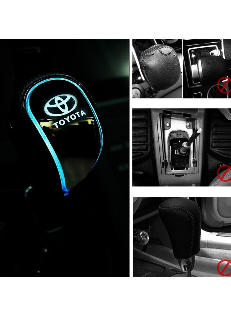 TOYOTA Premium Touch-Sensitive LED Gear Shift Knob for Toyota Cars – 7-Color LED Light, USB Charging, Anti-Slip Grip, Compatible with Automatic Transmission, Universal Fit - Image 5