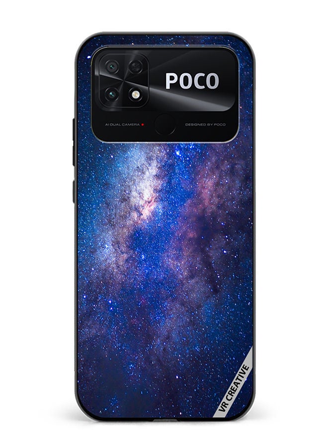 VR CREATIVE Protective Case Cover For Xiaomi Poco C40 Galaxy Design Multicolour - Image 1