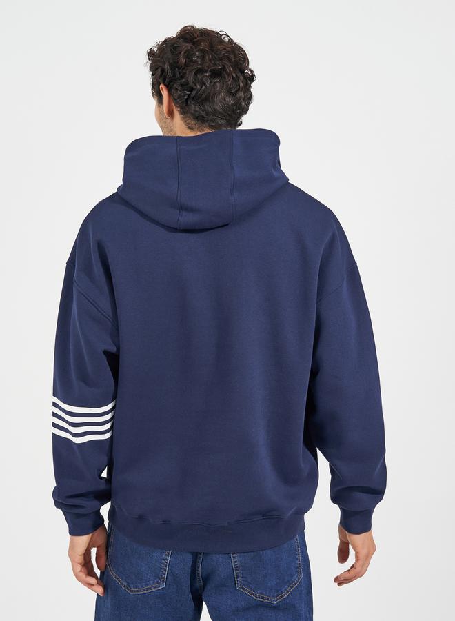 ستايلي هودي فضفاض مزين بخطوط - Image 4