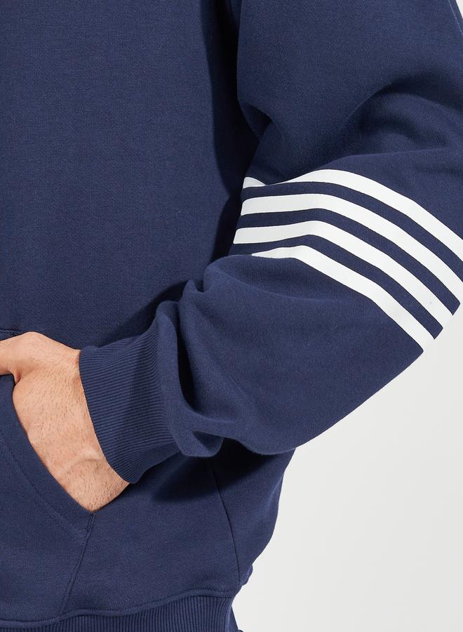 ستايلي هودي فضفاض مزين بخطوط - Image 3