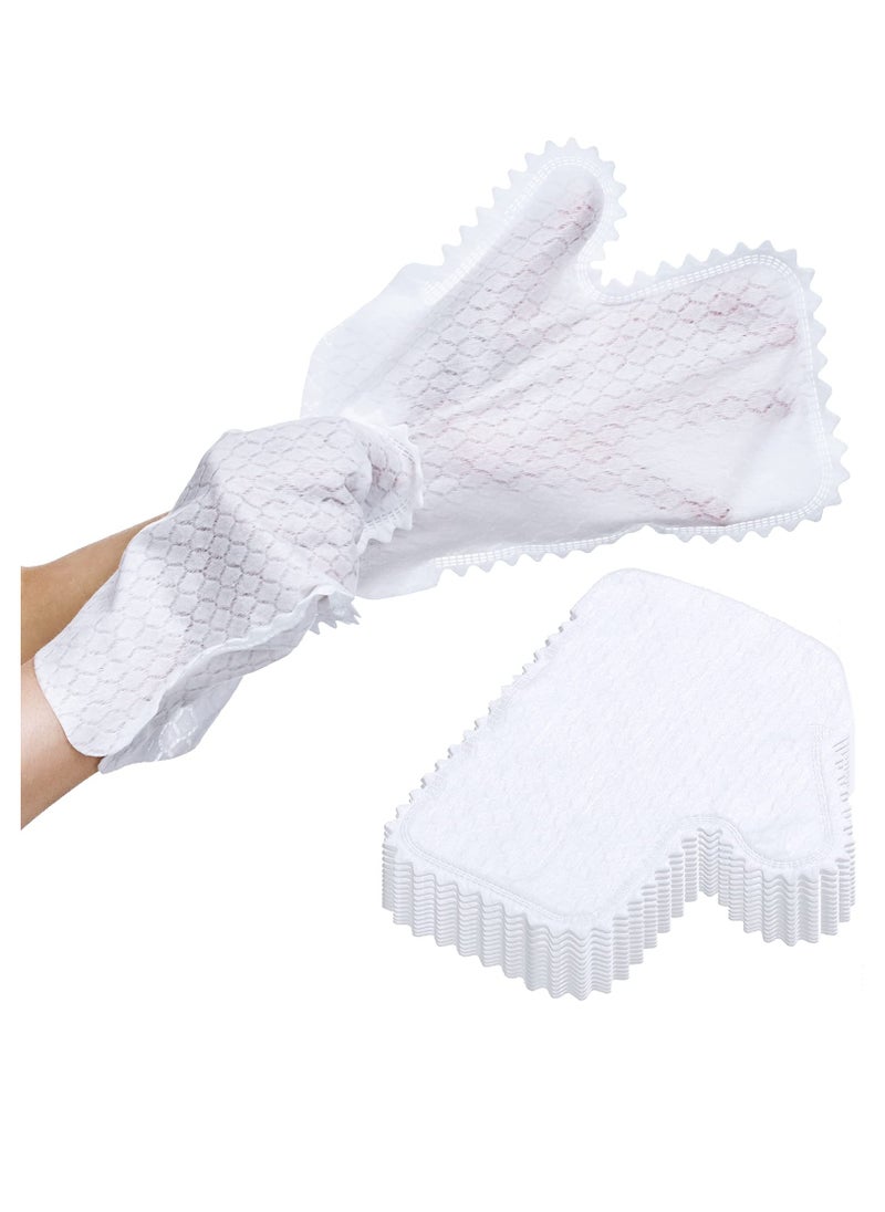 KASTWAVE Microfiber Dusting Cloths Gloves, Dust Wipes, Feather Dusters, Grabs and Locks in Dust, Pet Hair Cleaning Possible Dual-Sided Disposable Dusting Gloves (40 Pieces)  - Image 1
