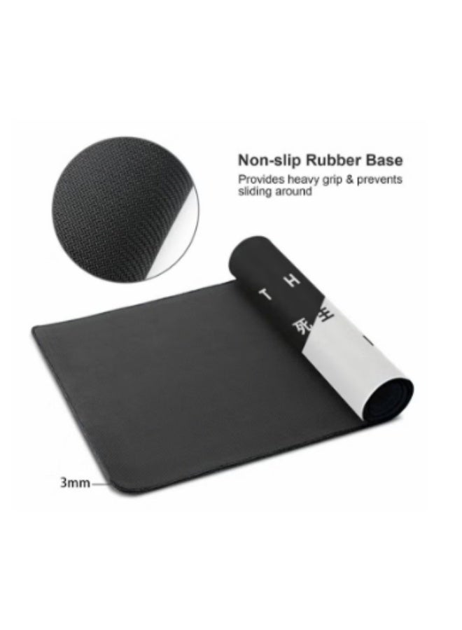 Gaming Mouse Pad Black and White Cherry Blossom Extended Large Mat Desk Pad Stitched Edges Mousepad Long Non-Slip Rubber Base Mice Pad(800 * 300 * 3mm) - Image 5