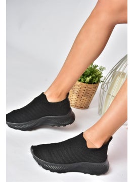 Fox Shoes P239503304 Black Knitwear Fabric Women's Sports Shoes Sneakers  - Image 4