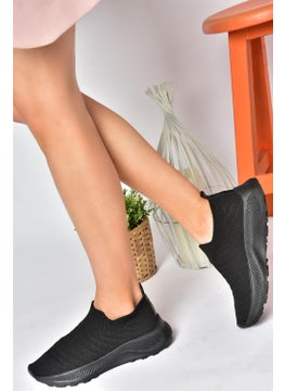 Fox Shoes P239503304 Black Knitwear Fabric Women's Sports Shoes Sneakers  - Image 5