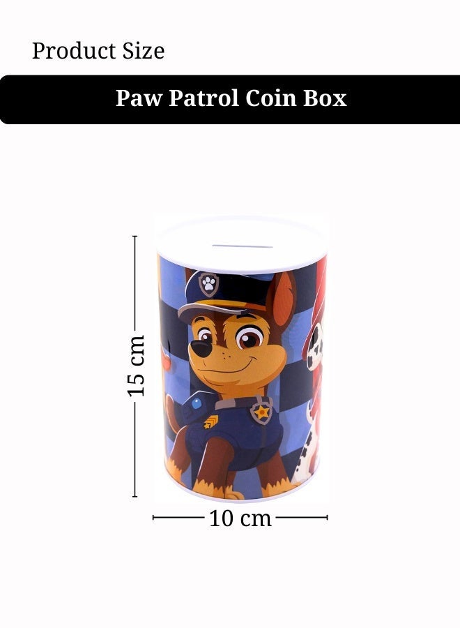 STOR METALLIC COIN BOX PAW PATROL BOY RESCUE PUPS MONEY BANK - Image 4