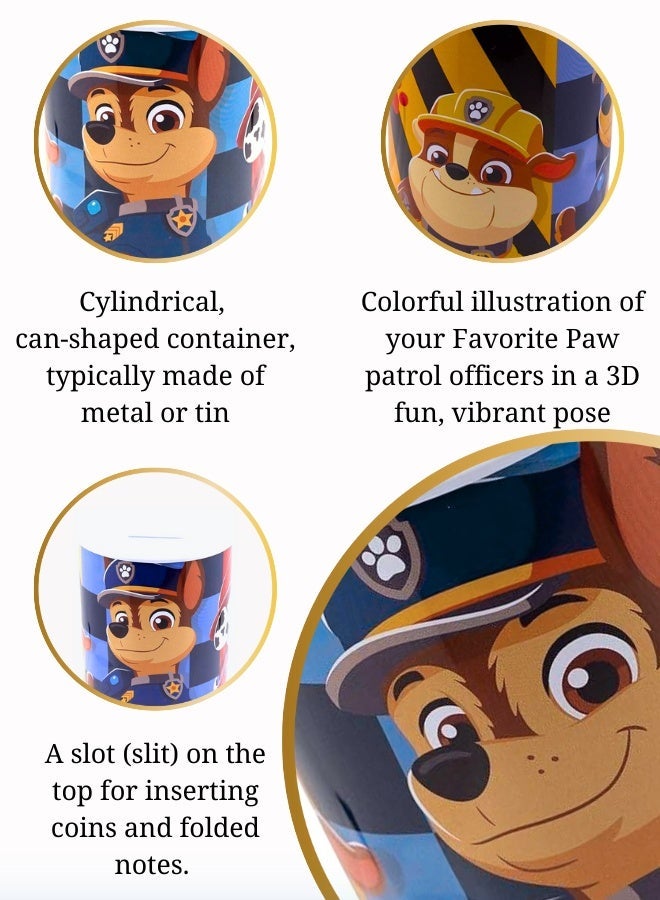 STOR METALLIC COIN BOX PAW PATROL BOY RESCUE PUPS MONEY BANK - Image 3