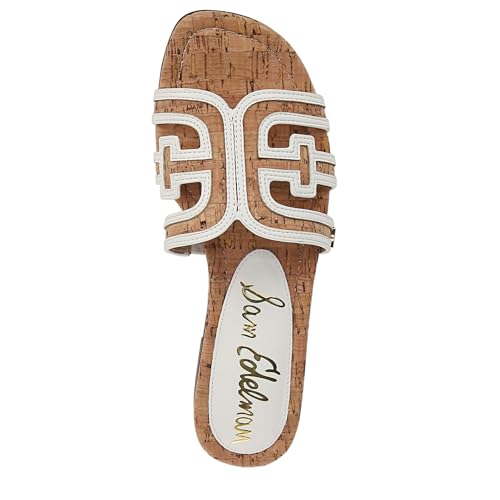 Sam Edelman صندل سام إيدلمان للسيدات باي سلايد طبيعي بيج كورك 7 م - Image 5