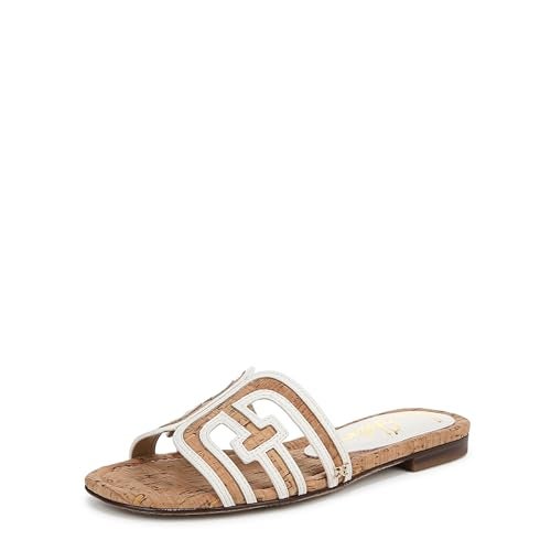 Sam Edelman صندل سام إيدلمان للسيدات باي سلايد طبيعي بيج كورك 7 م - Image 1