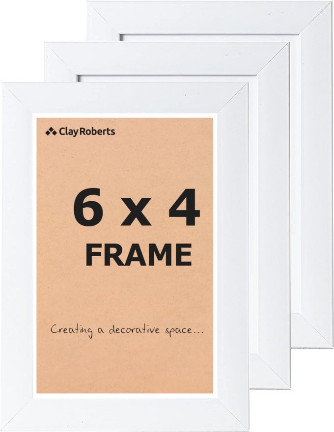 PICTURE FRAME 6 X 4 WHITE PACK OF 3 FREESTANDING AND WALL MOUNTABLE 10 X 15 CM 6X4 PICTURE FRAMES WHITE 6X4 PHOTO FRAMES 4X6 PHOTO COLLAGE GALLERY DISPLAY