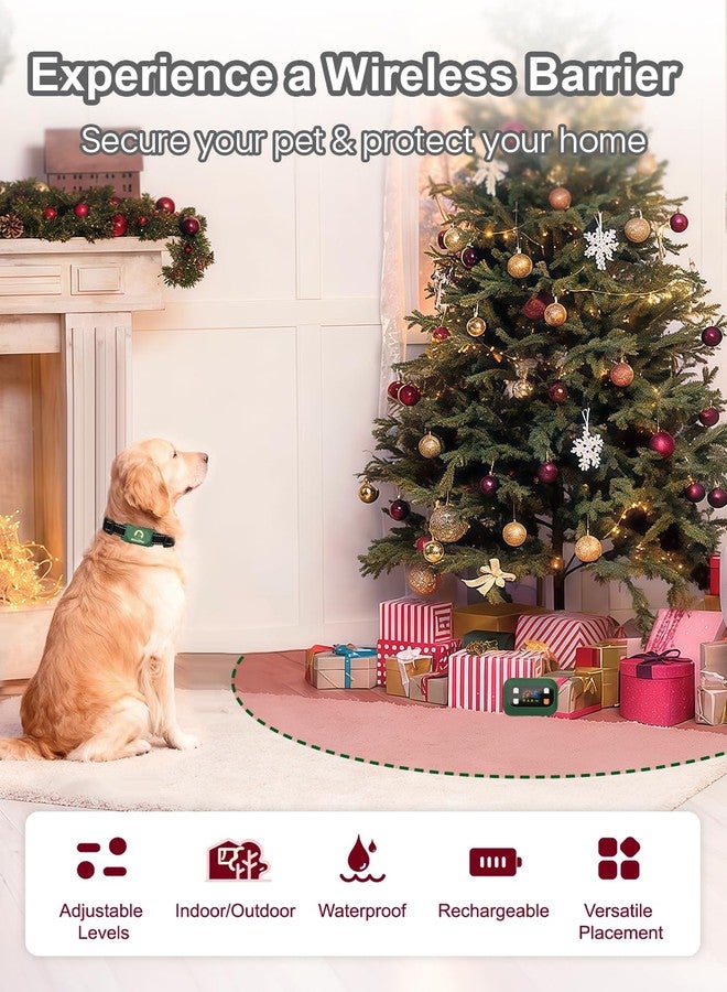 MIMOFPET Wireless Pet Barrier - Indoor Outdoor Waterproof Barrier with Adjustable Range up to 8.2 ft,Adjustable Safe Static Intensity, Rechargeable Boundary System for Dogs (Wireless Barrier System) - Image 3