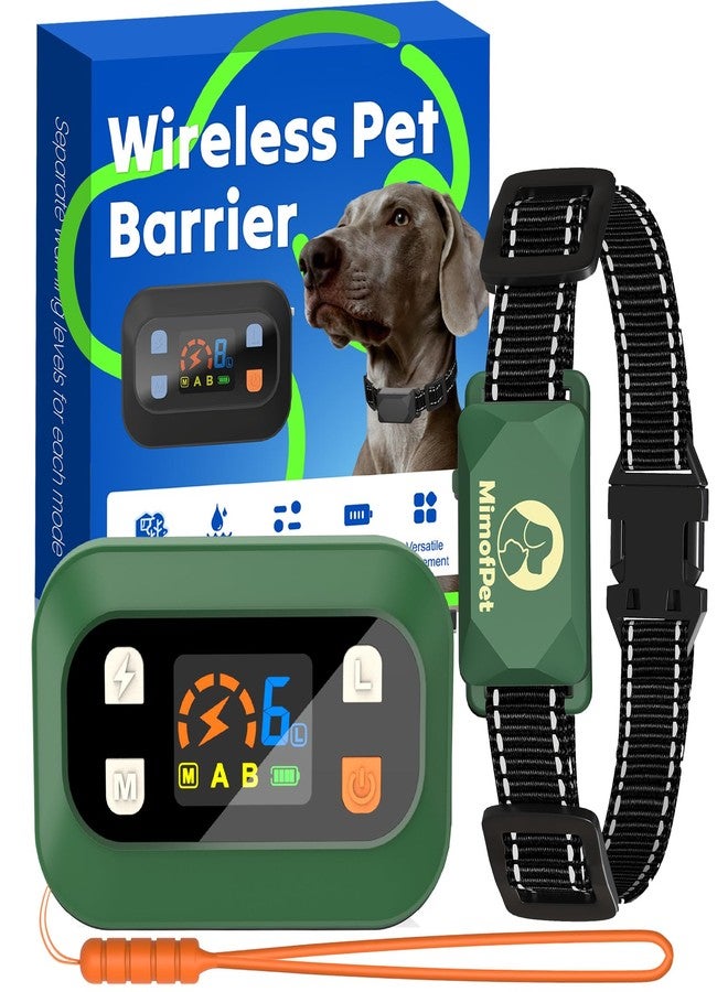 MIMOFPET Wireless Pet Barrier - Indoor Outdoor Waterproof Barrier with Adjustable Range up to 8.2 ft,Adjustable Safe Static Intensity, Rechargeable Boundary System for Dogs (Wireless Barrier System) - Image 1