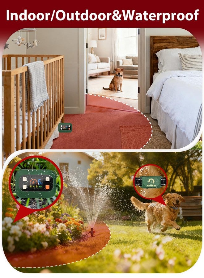 MIMOFPET Wireless Pet Barrier - Indoor Outdoor Waterproof Barrier with Adjustable Range up to 8.2 ft,Adjustable Safe Static Intensity, Rechargeable Boundary System for Dogs (Wireless Barrier System) - Image 5