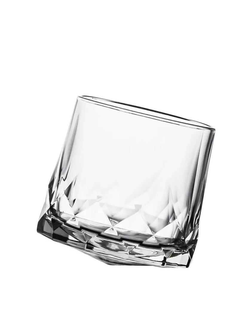 BLUE CORAL 6 Pack Rock Glass Heavy Great Grip Spinning Glasses Diamond Cut Top Cup Tumbler  - Image 5