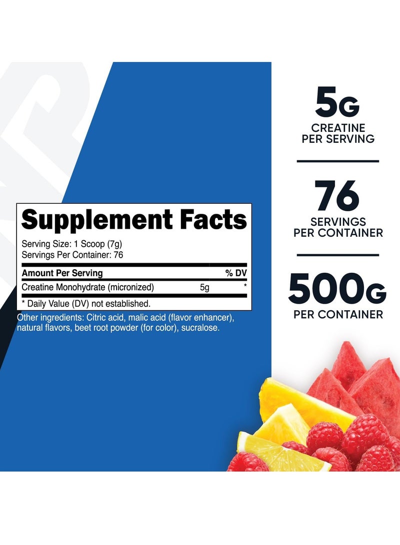 Nutricost Creatine Monohydrate Powder Fruit Punch 500g - Image 2