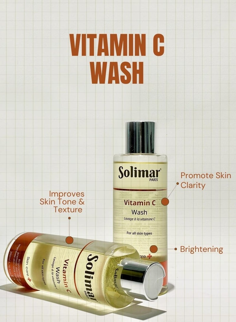 Solimar Paris Vitamin C Cleanser 200ml –Brightening, Anti-Dullness & Antioxidant Face Wash - Image 4