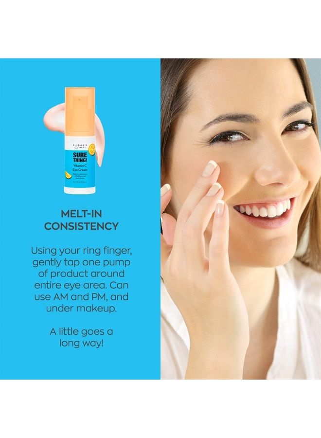 Elizabeth Mott Sure Thing! Vitamin C Hydrating Eye Cream - Cruelty Free Eye Cream for Dark Circles and Puffiness, Vegan, Fragrance-Free Skincare Product, 15 ml (0.5 oz) - Image 4