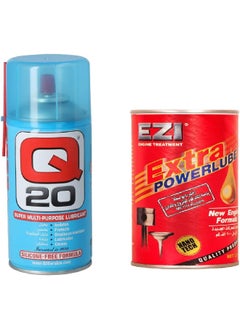 EZI Ezi Extra Powerlube Engine Formula, 326ml With Q20 Super Multi-Purpose Lubricant, 300 gm 