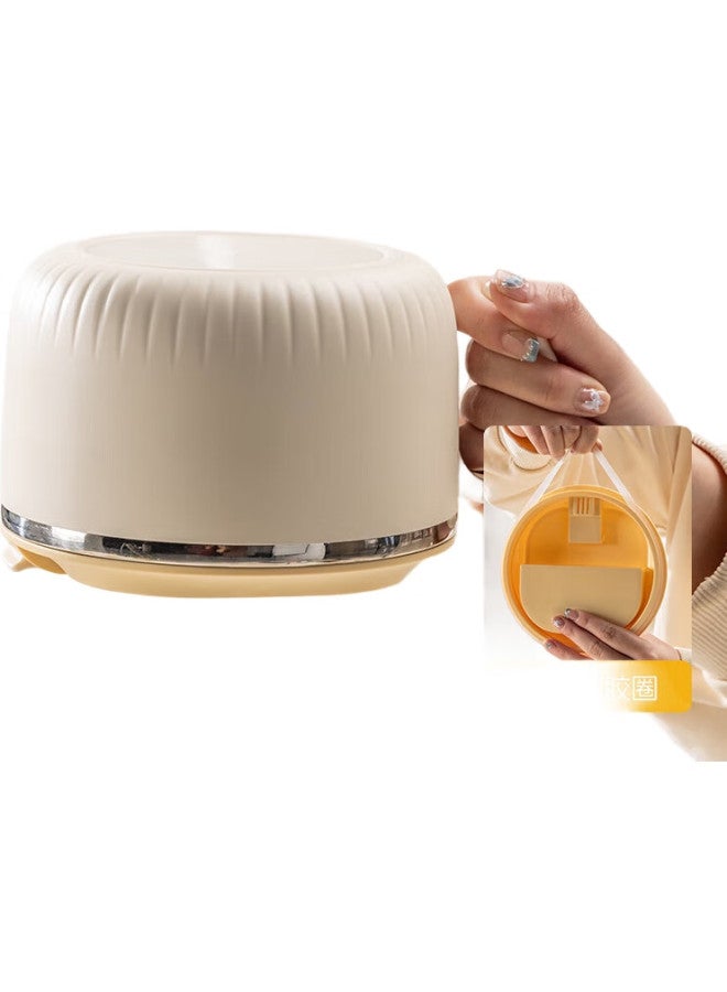 GRASEY Guangyi 316 Stainless Steel Ramen Bowl With Lid, Large Capacity Lunch Box For Students, Office Meal Container, Comes With Utensils, Beige Gy1300 - Image 1