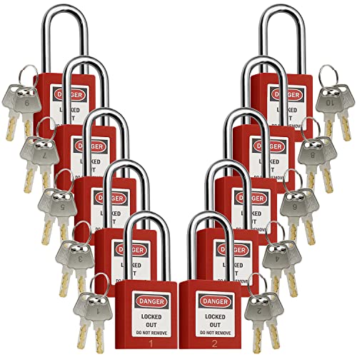 JOJOMARK Lockout Tagout Locks, Safety Padlocks, Loto Locks Keyed Differently Lock Out Tag Out Device Plastic - Image 1