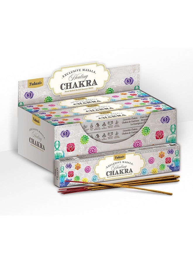 Tulasi Healing Chakra  15g  Masala Agarbathi Incense Pack of 12  - Image 2