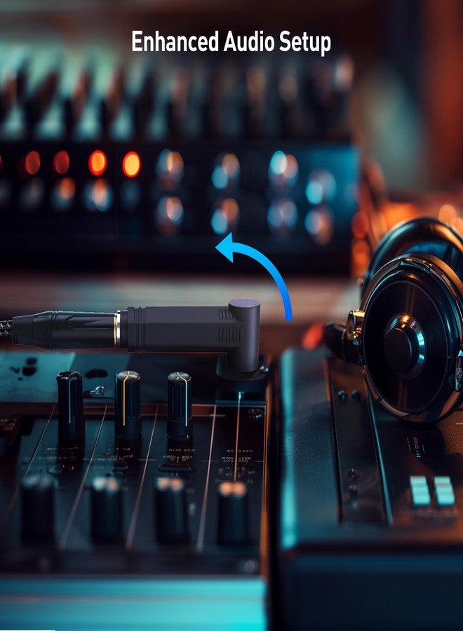 Cable Matters 2-Pack 1/4 Right Angle TRS Adapter - 6.35mm Right Angle Adapter, 1/4 TRS Audio Connector for Professional Audio Equipment - Image 4