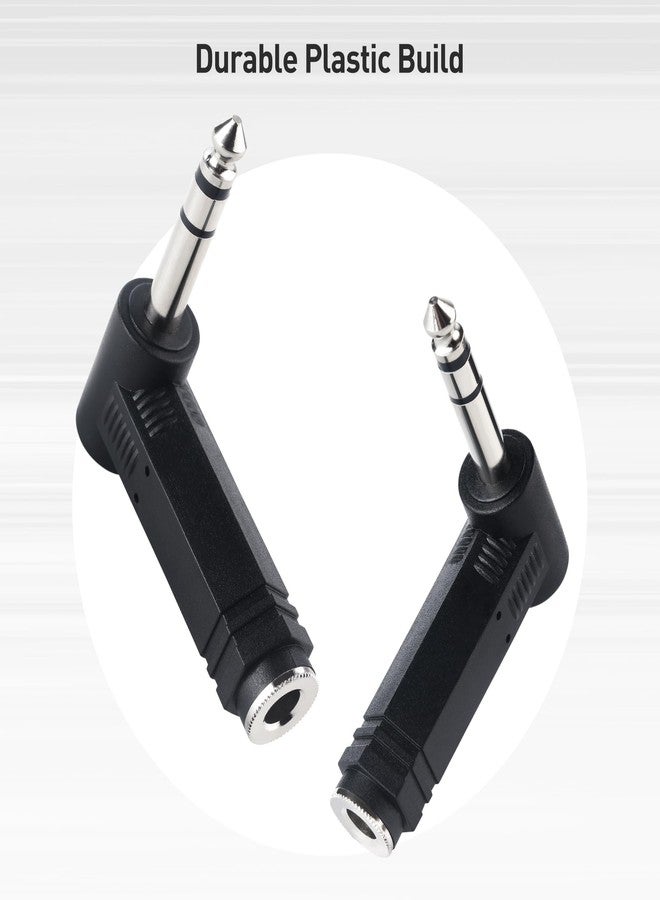 Cable Matters 2-Pack 1/4 Right Angle TRS Adapter - 6.35mm Right Angle Adapter, 1/4 TRS Audio Connector for Professional Audio Equipment - Image 5