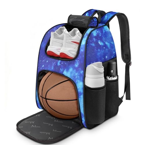MATEIN Basketball Bag Sturdy Soccer Bag with Ball Holder Shoe Compartment Large Basketball Backpack for Training Equipment Water Resistant Sports Ball Backpack Fits Volleyball Football Colorful - Image 1