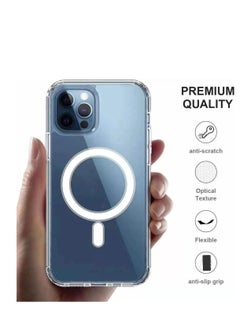 glassology iPhone 13 Pro, 6.1 Inch MagSafe Magnetic Clear Case ,Ultra Slim Hard PC with Soft TPU Edges Protective Case  - Image 2