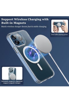 glassology iPhone 13 Pro, 6.1 Inch MagSafe Magnetic Clear Case ,Ultra Slim Hard PC with Soft TPU Edges Protective Case  - Image 4