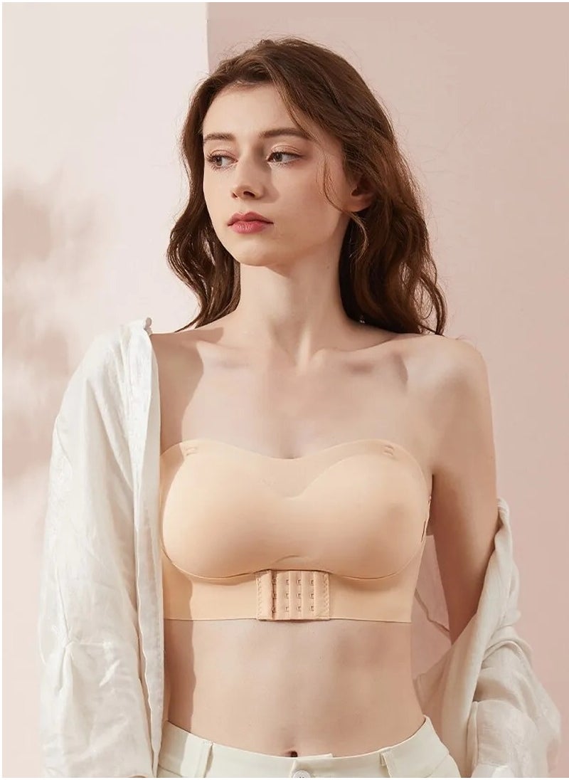 2Pcs Women's Strapless Tube Top Underwear Without Steel Ring Push Up Bra Beige/Black - pzsku/Z46A1D6C13BB394D2BEF6Z/45/_/1722822994/adc77a4a-4a78-4894-bc5c-8cb44e15cbdd