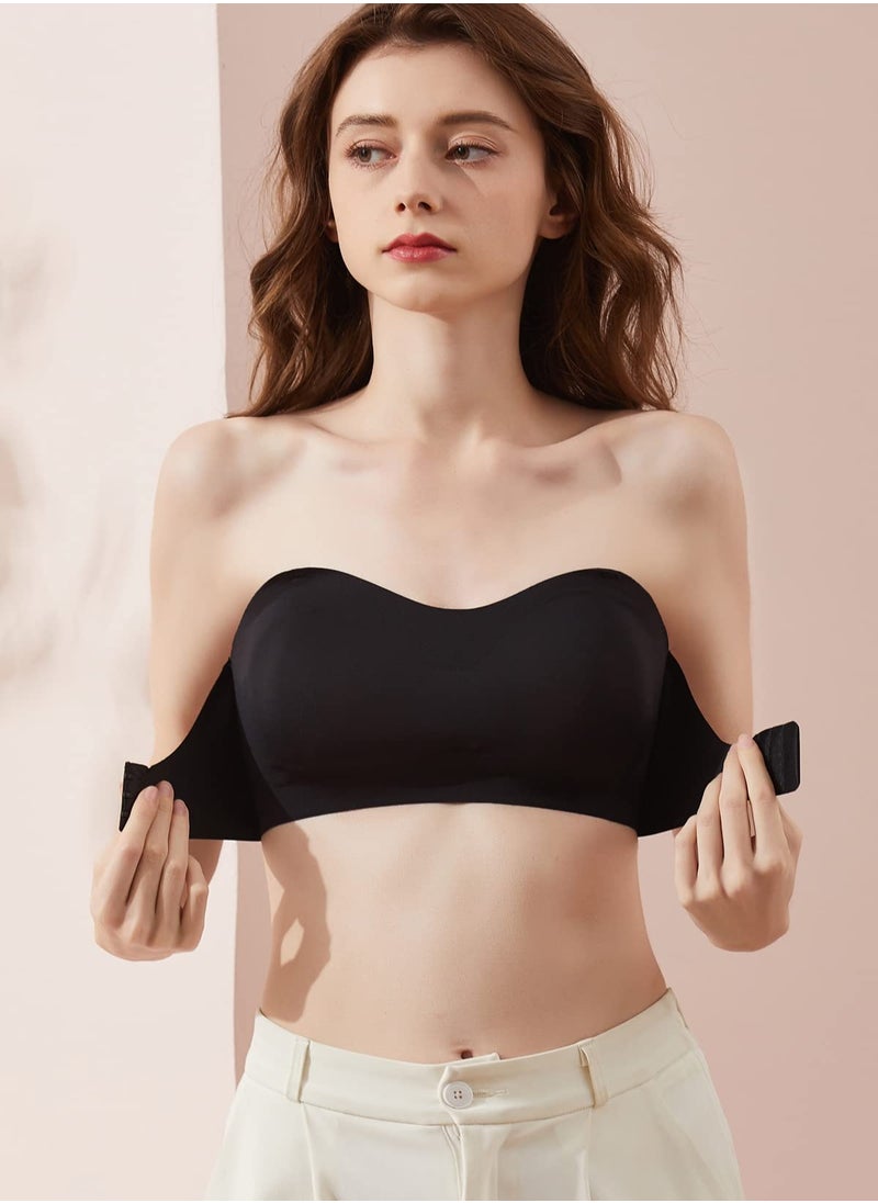 2Pcs Women's Strapless Tube Top Underwear Without Steel Ring Push Up Bra Beige/Black - pzsku/Z46A1D6C13BB394D2BEF6Z/45/_/1722908734/633c399b-76d1-4c6b-b085-a5bbd200d3c8