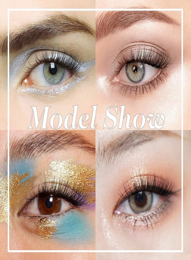 Alice Half Lashes Natural Cat Eye False Lashes Wispy Faux Mink Lashes Crisscross Multi-layers 3D Fake Eyelashes 7 Pairs Pack - Image 4