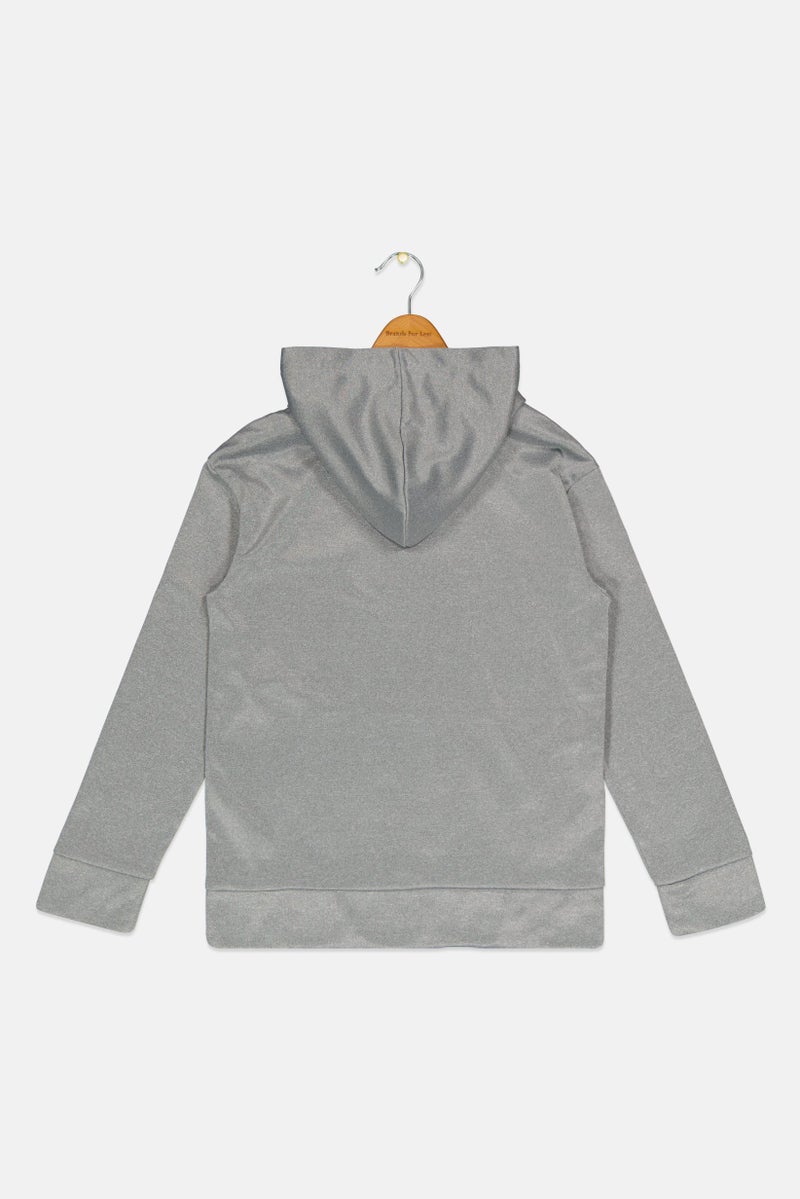 PUMA Kids Boy Sportswear Fit Long Sleeve Hoodies, Grey  - Image 2