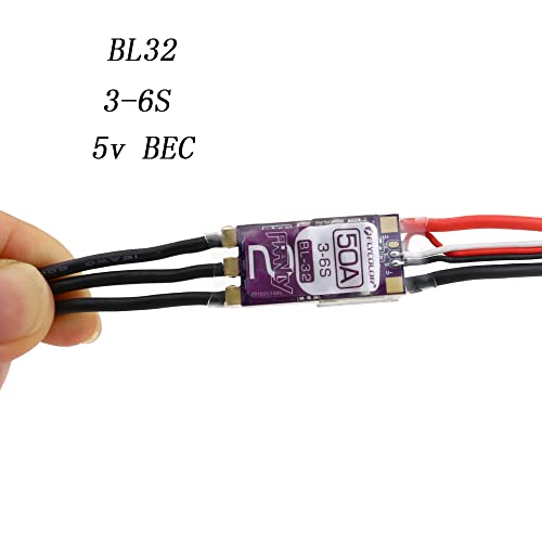 SoloGood 2PCS FLYCOLOR Francy 2 50A Brushless ESC Speed Controller Support 3-6S BEC 5V/3A BL32 Dshot for RC Airplane - Image 3