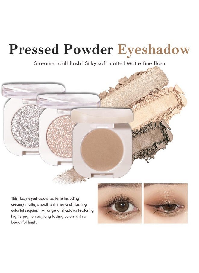 Aaiffey - Single Glitter Eyeshadow,Pale Champagne Glow Eyeshadow, High Pigment Ultra-Blendable Formula Smooth Powder Long Lasting,Glossy Korean Eye Shadow Makeup 11# Weaving Maid - Image 1