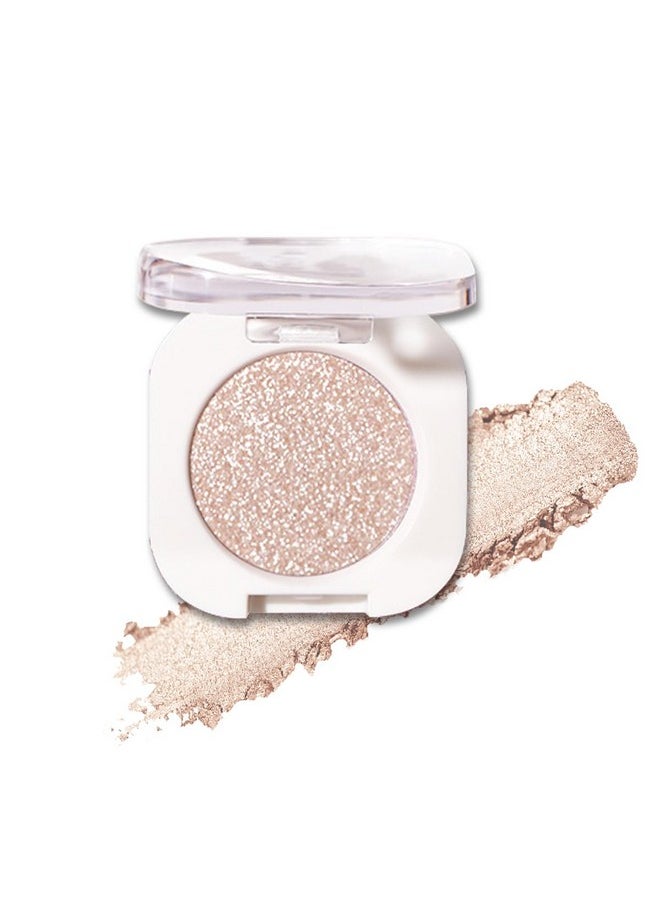Aaiffey - Single Glitter Eyeshadow,Pale Champagne Glow Eyeshadow, High Pigment Ultra-Blendable Formula Smooth Powder Long Lasting,Glossy Korean Eye Shadow Makeup 11# Weaving Maid - Image 1