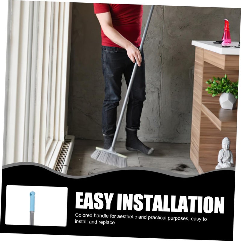 Steel Broom Handle Pole 19mm Diameter Metal Replacement Sweeping Broomstick Rod for Floor Cleaning with Sturdy Steel Construction Suitable for Home and Commercial Use Random Color - Image 4