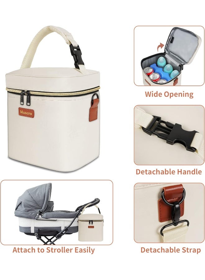 Mancro Breastmilk Cooler Bag with Ice Pack, Insulated Baby Bottle Bag Fits 6 Baby Bottle Up to 9 Ounce, Baby Bottle Bag Great for Nursing Mom Daycare - Image 5