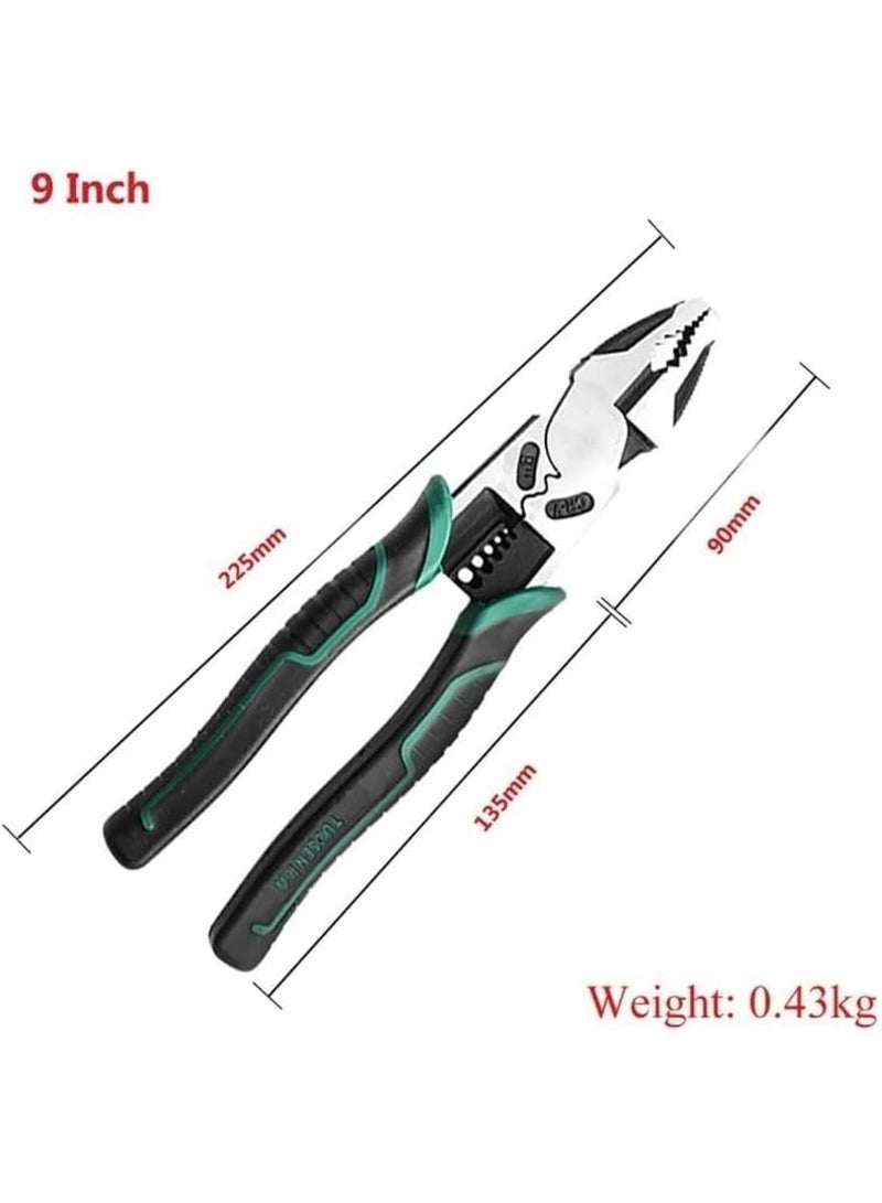 GGOOT Universal Multifunctional Diagonal Pliers Needle Nose Pliers Hardware Tools Universal Wire Cutters Electrician Wire Pliers (Color : Wire Cutter 9 inch G)  - Image 2