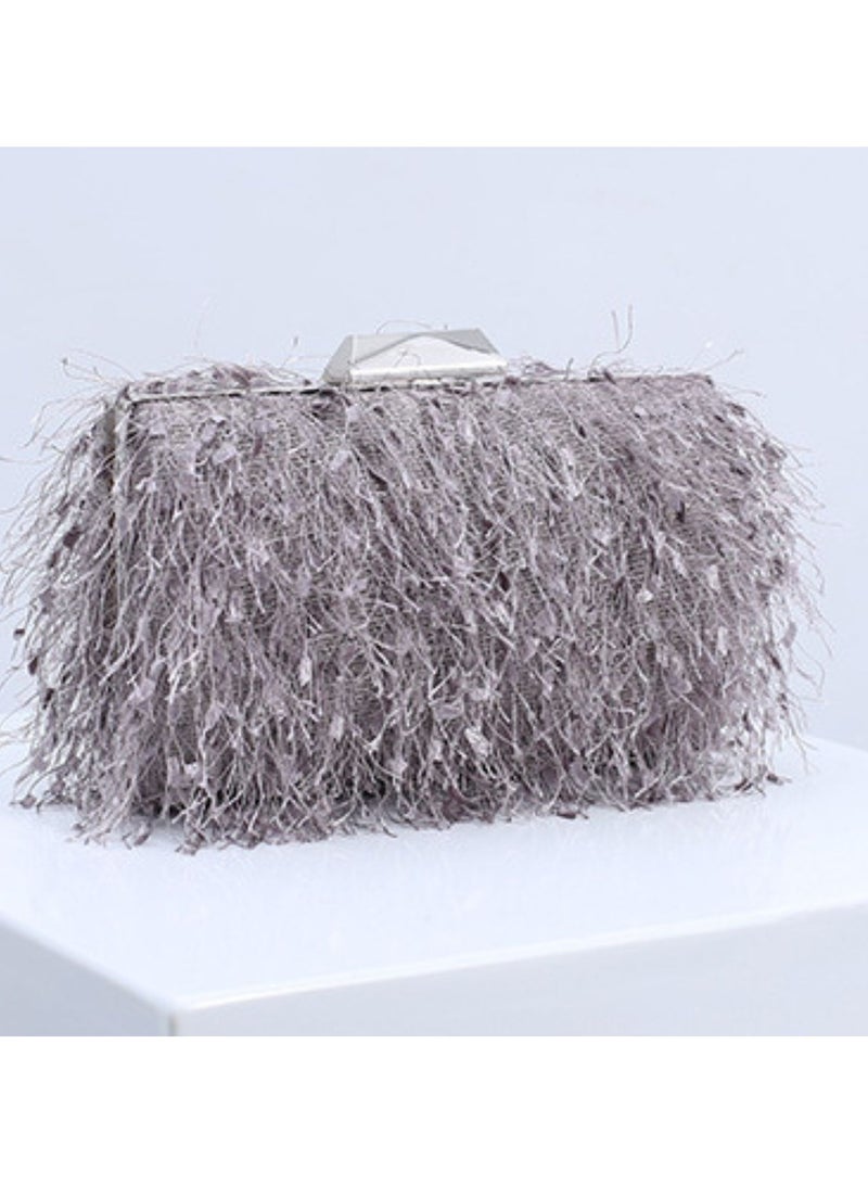 Miluraining Women Clutch Bag Evening Bag Purse with tassel decoration Small Crossbody Bag Handbag Shoulder Bag Satchel Bags Suitable for Party Prom Wedding - Image 1