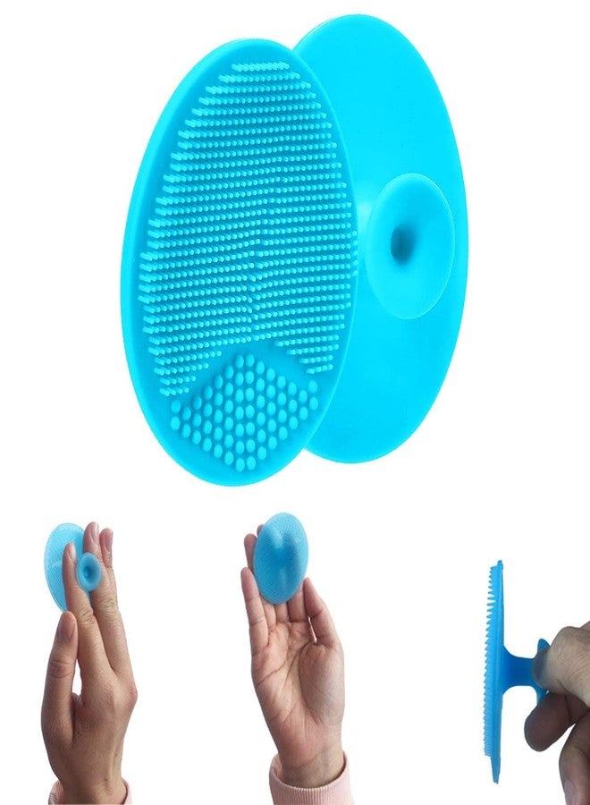 إيفن وسادات فرشاة تنظيف الوجه من إيفن، مقشرات وجه من السيليكون الناعم، أداة تدليك لإزالة الرؤوس السوداء من الوجه، وسادة مقشرة للوجه من السيليكون (ألوان متنوعة) (مجموعة مقشر الوجه من قطعتين) - Image 3