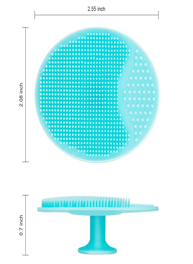 إيفن وسادات فرشاة تنظيف الوجه من إيفن، مقشرات وجه من السيليكون الناعم، أداة تدليك لإزالة الرؤوس السوداء من الوجه، وسادة مقشرة للوجه من السيليكون (ألوان متنوعة) (مجموعة مقشر الوجه من قطعتين) - Image 2