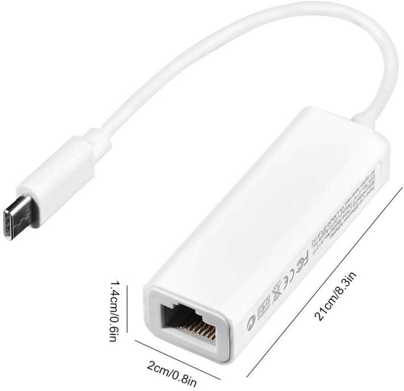 كلاراكو محول من النوع C إلى RJ45، محول شبكة إيثرنت LAN بسرعة 100 ميجابت في الثانية من النوع C إلى RJ45 لأجهزة الكمبيوتر المحمولة المزودة بمنفذ USB C، متوافق مع أنظمة التشغيل ويندوز XP/7/8 - Image 5