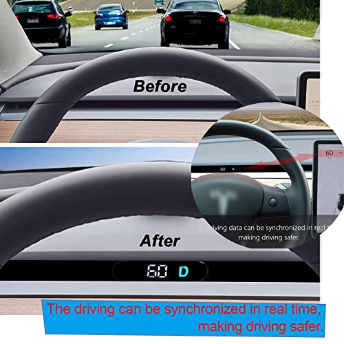 ASVEGE Embedded Digital Heads up Display Mini HUD for Tesla Model 3, Model Y 2019-2022 - Image 2