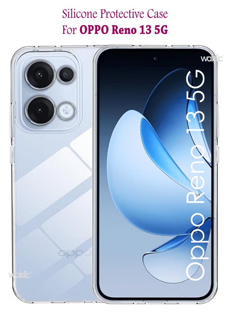Waldic Oppo Reno 13 5G Premium Case | Premium Silicone  Case Cover Designed for Oppo Reno 13 5G | Oppo Reno 13 5G Case Camera and Drop Protection Thin Protective Back Cover Case for Oppo Reno 13 5G - Black  - Image 1